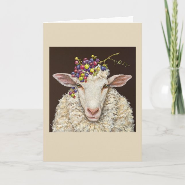 Carte Vineyard Sheep (Devant)