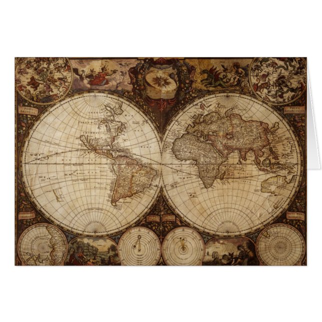 Carte vintage (Devant horizontal)