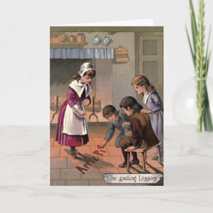 Carte Vintage 1885 Goody Two Shoes Greeting Card