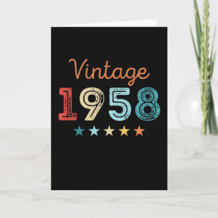 Carte Vintage 1958 70e anniversaire Retro Cadeau 70 ans