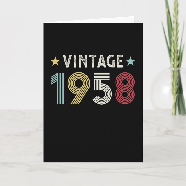 Carte Vintage 1958 70e cadeau d'anniversaire 70 ans (Devant)