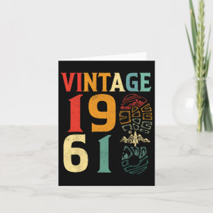 Carte Vintage 1961 61 Anniversaire Camping Randonnée L