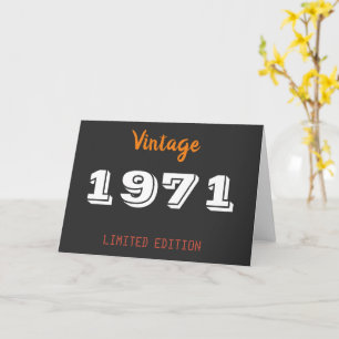 Carte Vintage 1971 édition limitée 50e cadeau d'annivers