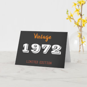 Carte Vintage 1972 Limited Edition - 54e anniversaire Gr