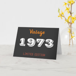 Carte Vintage 1973 Limited Edition 53e cadeau d'annivers