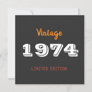 Carte Vintage 1974 édition limitée 52e cadeau d'annivers