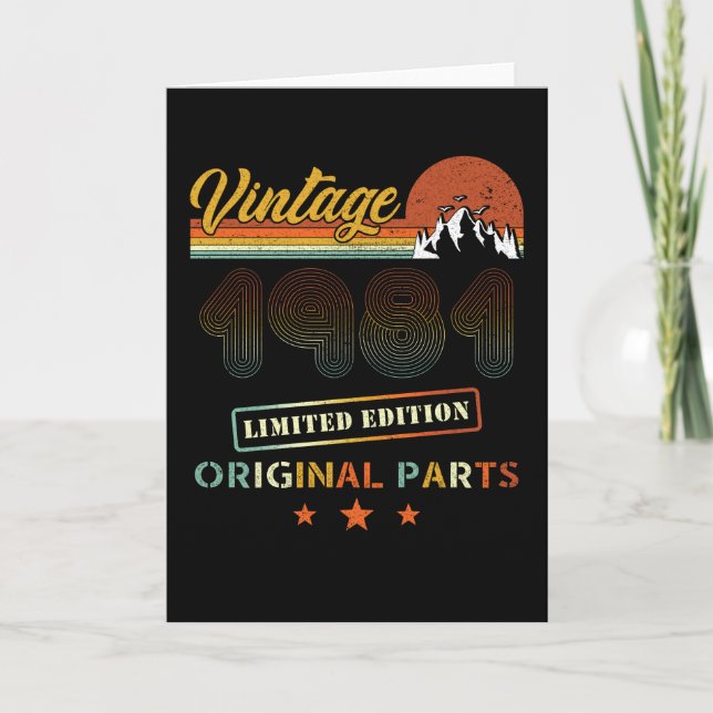 Carte Vintage 1981 Retro Birthday (Devant)