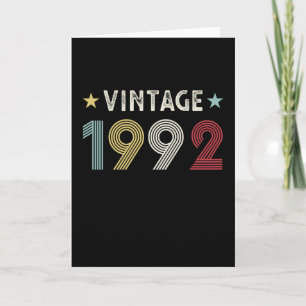 Carte Vintage 1992 30e cadeau d'anniversaire 30 ans