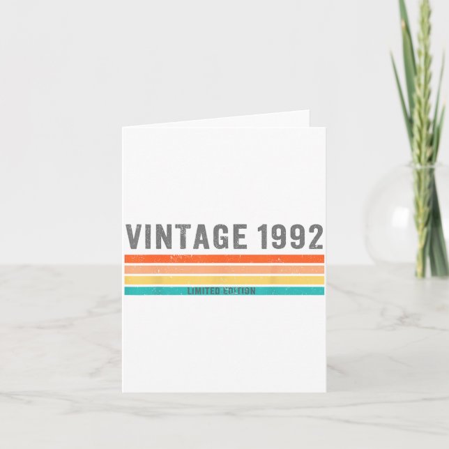 Carte Vintage 1992 Limited Edition - 33rd Birthday Gift  (Devant)
