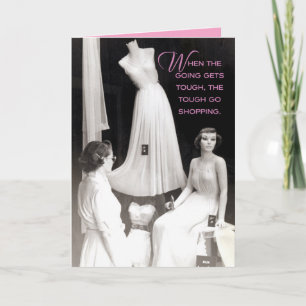 Carte Vintage 50's Shopper : Tu As Ça ! Encouragement