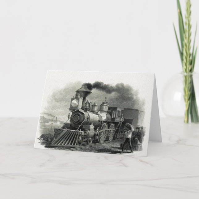 Carte vintage à vapeur (Devant)