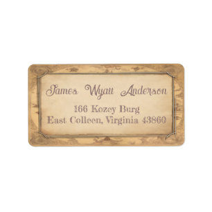 Carte vintage. Adresse / Livraison / Étiquette de