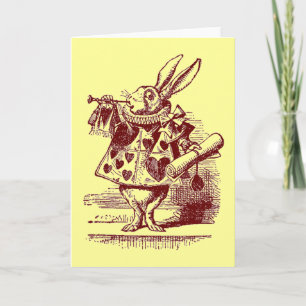Carte Vintage Alice au pays des merveilles Lapin blanc