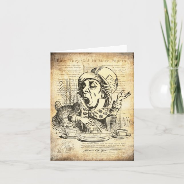 Carte Vintage Alice in Wonderland (Devant)