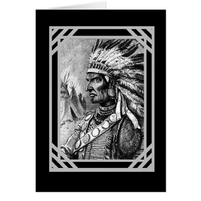 Carte vintage amérindien (Devant)