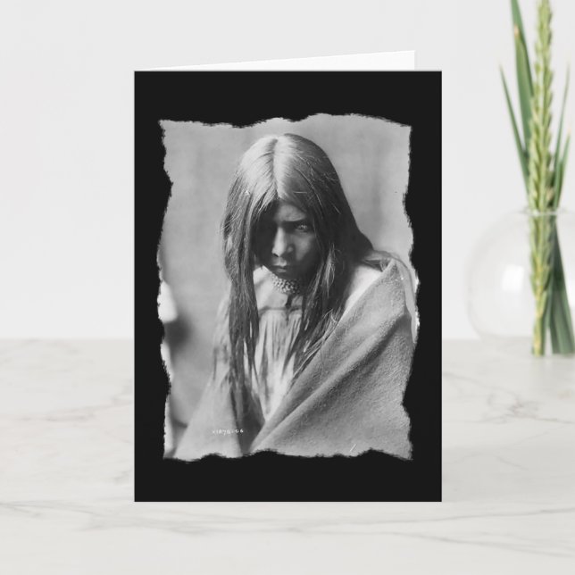 Carte Vintage Amérindien Zosh Clishn Apache (Devant)