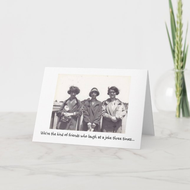 Carte Vintage - Amies amusantes, (Devant)
