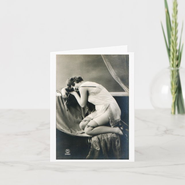 Carte Vintage - Ange ou Diable en Amour, (Devant)