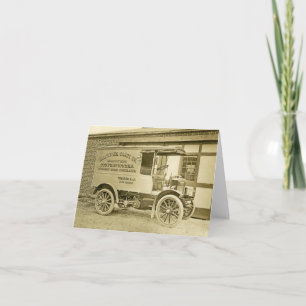 Carte Vintage Antique Allfather Candy Co Truck Notecard