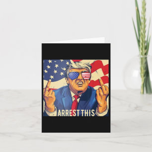 Carte Vintage arrestation drôle de Trump Cette 4 juillet