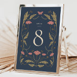 Carte vintage Art Nouveau Mariage Numéro de table<br><div class="desc">Cette carte Mariage de la Collection Art Nouveau présente un magnifique design floral vintage qui respire l'élégance moderne. Personnalisez-le avec vos détails facilement et rapidement. Appuyez simplement sur le bouton "customiser" pour réorganiser et formater le style et le placement du texte.</div>