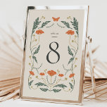 Carte vintage Art Nouveau Mariage Numéro de table<br><div class="desc">Cette carte Mariage de la Collection Art Nouveau présente un magnifique design floral vintage qui respire l'élégance moderne. Personnalisez-le avec vos détails facilement et rapidement. Appuyez simplement sur le bouton "customiser" pour réorganiser et formater le style et le placement du texte.</div>