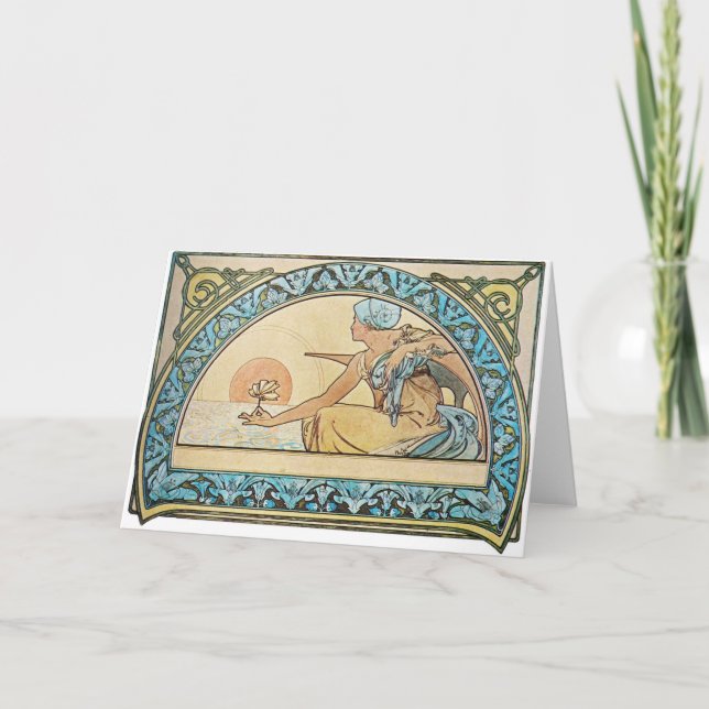 Carte Vintage Art Nouveau sunset (Devant)