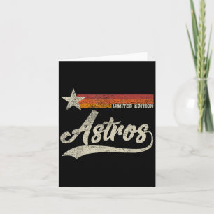 Carte Vintage Astros Retro Style les années 70 80s Préno