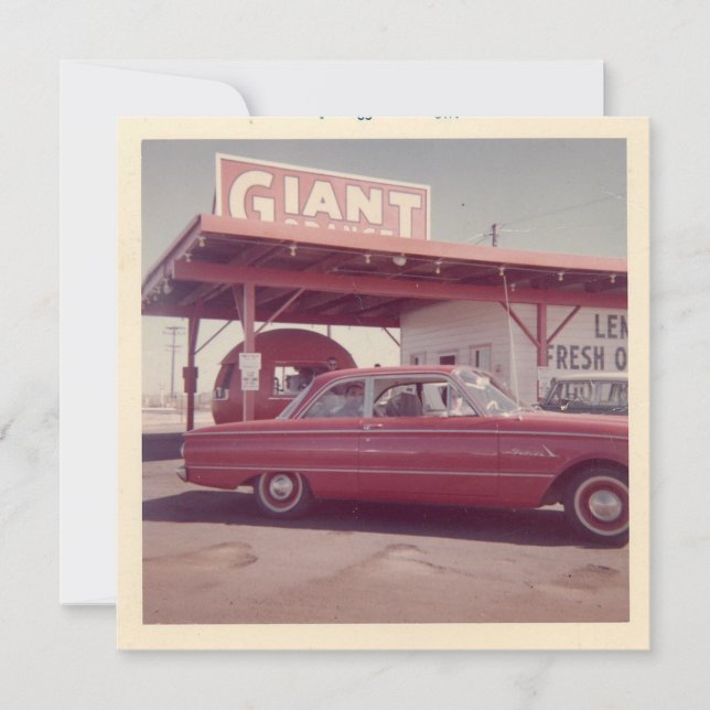 Carte vintage "Au magasin, août 1962" (Devant)