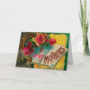 Carte Vintage au meilleur salut de la Fête des Mères