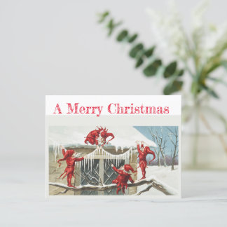 Carte vintage avec gnomes