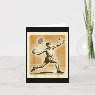 Carte Vintage Badminton Player Shutter Badmintoner