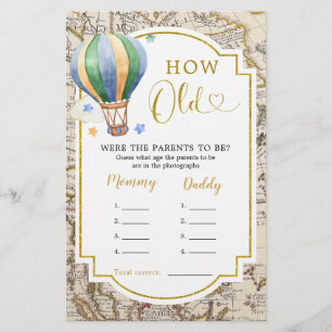 Carte vintage Ballotte à air chaud Comment vieux p