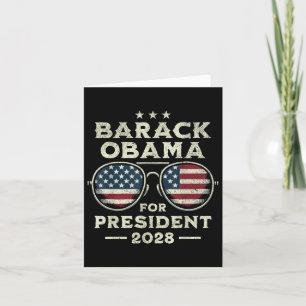 Carte Vintage Barack Obama pour le président 2028 - Obam