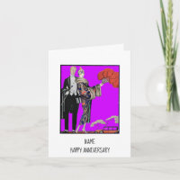 Vintage Barbier Couple Joyeux Anniversaire