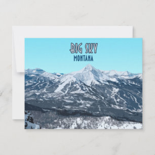 Carte Vintage Big Sky Montana