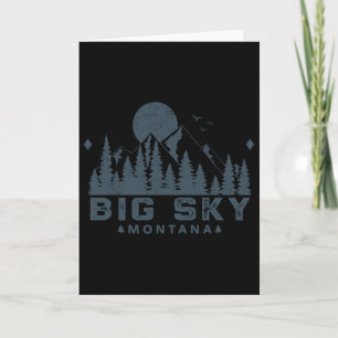 Carte Vintage Big Sky Montana Mt Ski Montagne Extérieur