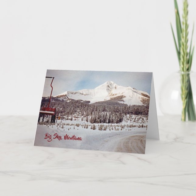 Carte Vintage Big Sky Montana Ski Area Photo (Devant)