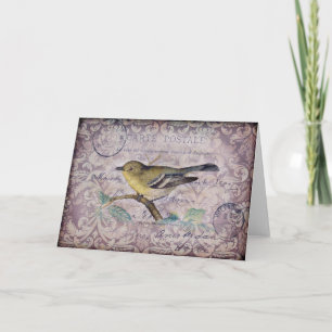 Carte Vintage Bird