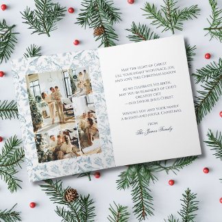 Carte Vintage Bird & Pine Christmas Folding Card