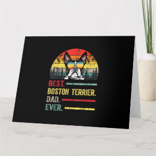 Carte Vintage Boston Terrier Dog Lover Fathers Day Gifts