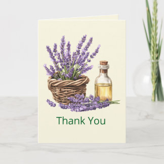 Carte Vintage Botanical Lavender Thank You Card