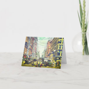 Carte vintage Broadway, NYC (années 1880)