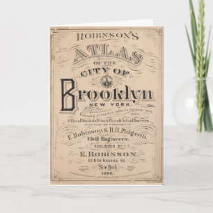 Carte Vintage Brooklyn, New York Atlas