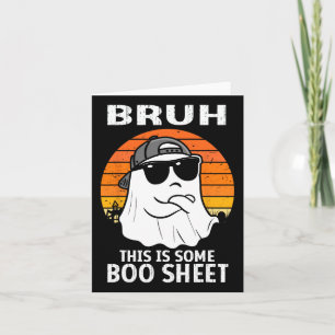 Carte Vintage Bruh C'est du Papier de Fantôme Halloween