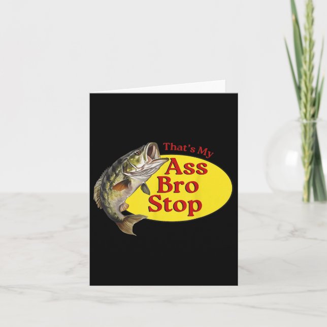 Carte Vintage Ça Mon Bro Stop Funny Fishing (Devant)