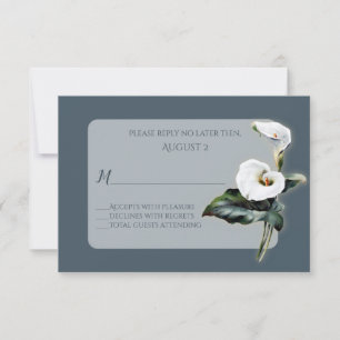 Carte vintage Calla Lily Wedding RSVP