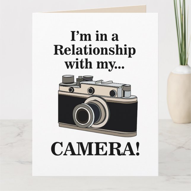 Carte Vintage Camera Funny Photographe Anniversaire (Devant)