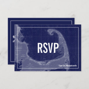 Carte Vintage Cape Cod Mariage Carte RSVP