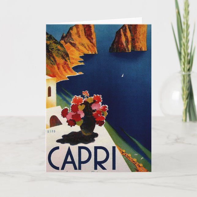 Carte Vintage Capri Italie Voyage (Devant)